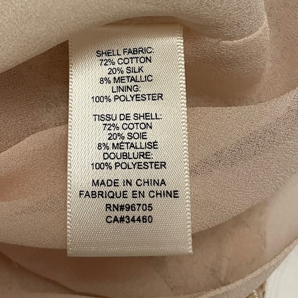 REBECCA TAYLOR Sleeveless Lined Pullover Blouse Ruffle Floral Crinkle Metallic - Picture 12 of 16